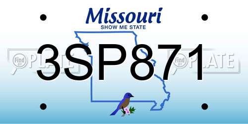 3SP871 Missouri License Plate