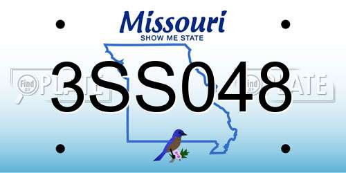 3SS048 Missouri License Plate