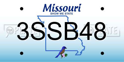 3SSB48 Missouri License Plate