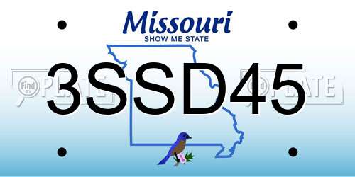 3SSD45 Missouri License Plate