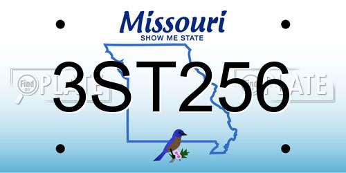 3ST256 Missouri License Plate