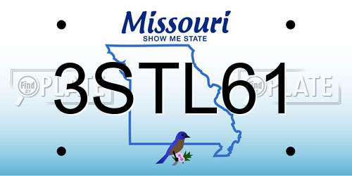 3STL61 Missouri License Plate
