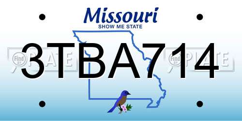 3TBA714 Missouri License Plate