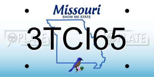 3TCI65 Missouri License Plate