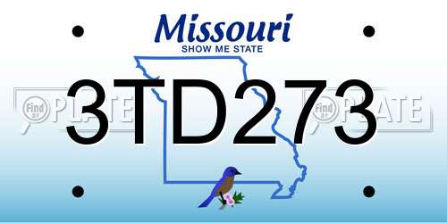 3TD273 Missouri License Plate