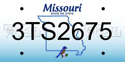3TS2675 Missouri License Plate