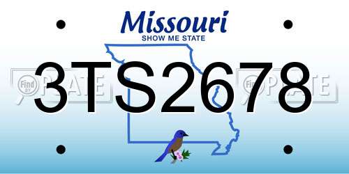 3TS2678 Missouri License Plate