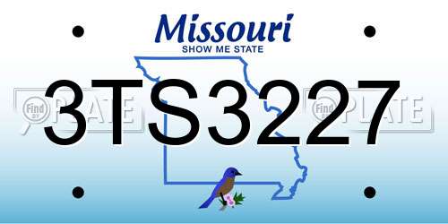 3TS3227 Missouri License Plate