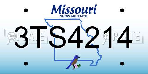 3TS4214 Missouri License Plate