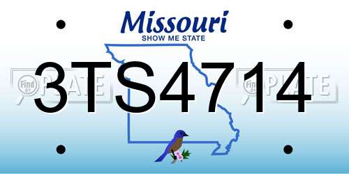 3TS4714 Missouri License Plate