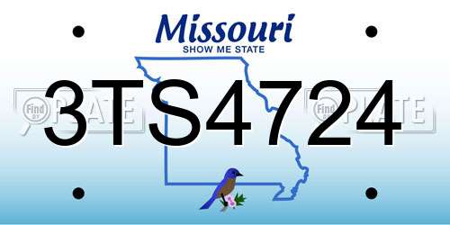 3TS4724 Missouri License Plate