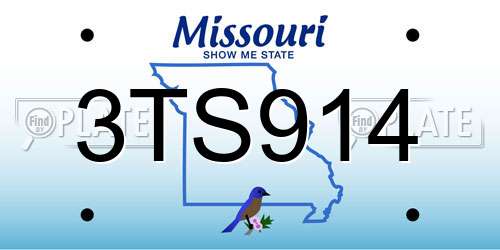 3TS914 Missouri License Plate
