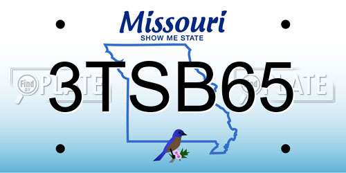 3TSB65 Missouri License Plate
