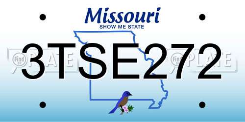 3TSE272 Missouri License Plate