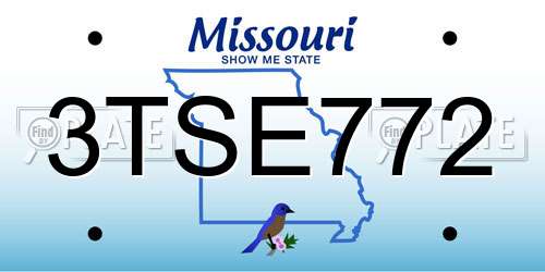 3TSE772 Missouri License Plate