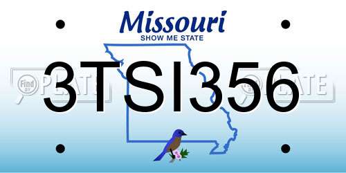 3TSI356 Missouri License Plate