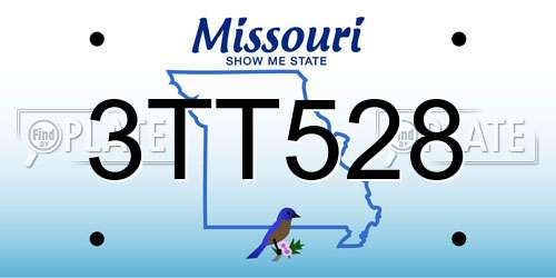 3TT528 Missouri License Plate