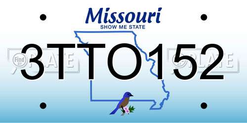 3TTO152 Missouri License Plate