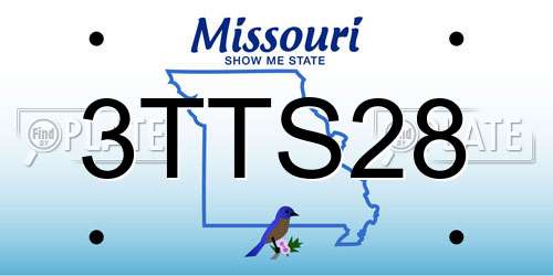 3TTS28 Missouri License Plate