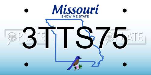 3TTS75 Missouri License Plate
