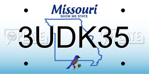 3UDK35 Missouri License Plate