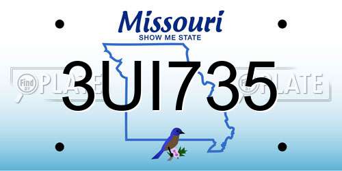 3UI735 Missouri License Plate