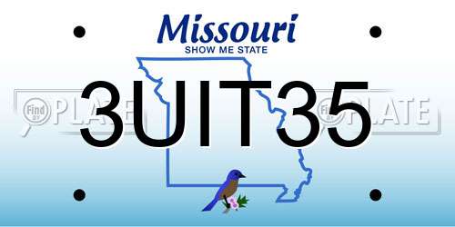 3UIT35 Missouri License Plate