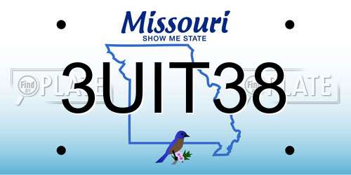 3UIT38 Missouri License Plate