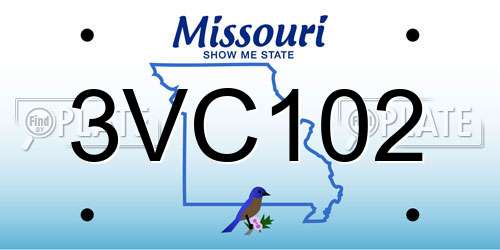 3VC102 Missouri License Plate
