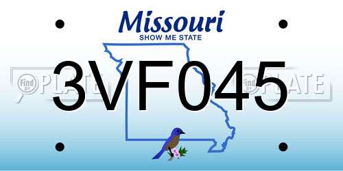 3VF045 Missouri License Plate
