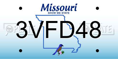 3VFD48 Missouri License Plate