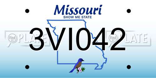 3VI042 Missouri License Plate