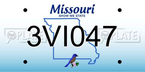 3VI047 Missouri License Plate
