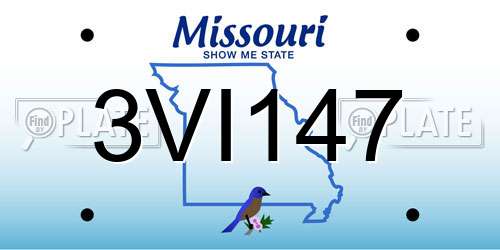 3VI147 Missouri License Plate