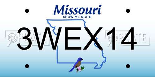 3WEX14 Missouri License Plate