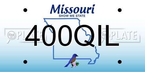 400QIL Missouri License Plate