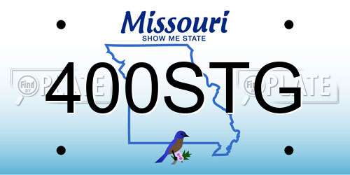 400STG Missouri License Plate
