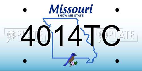 4014TC Missouri License Plate