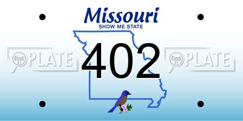 402 Missouri License Plate