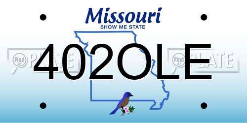 402OLE Missouri License Plate