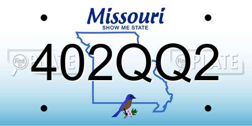 402QQ2 Missouri License Plate