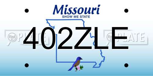 402ZLE Missouri License Plate