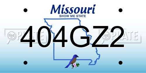 404GZ2 Missouri License Plate