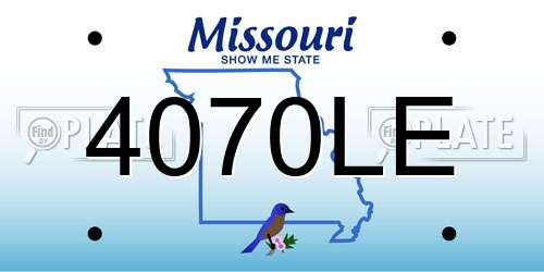 4070LE Missouri License Plate