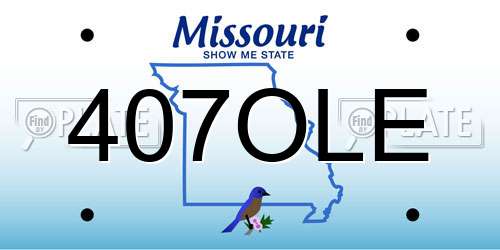 407OLE Missouri License Plate