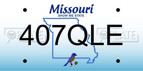 407QLE Missouri License Plate