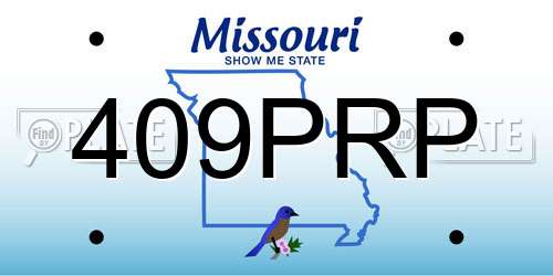 409PRP Missouri License Plate