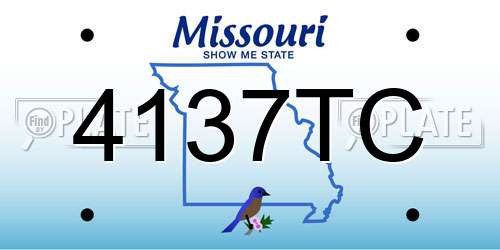 4137TC Missouri License Plate