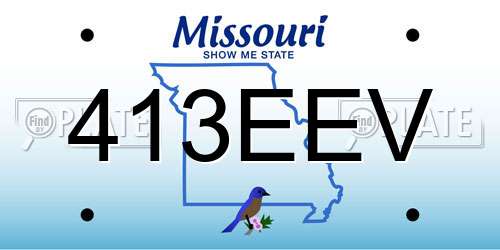 413EEV Missouri License Plate
