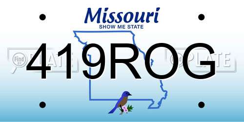 419ROG Missouri License Plate